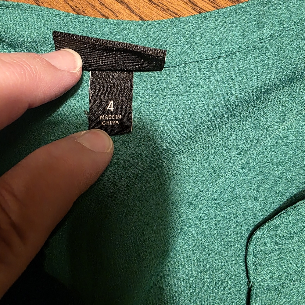 Torrid Green Short Sleeve Flowy Plus Size 4 Top - Picture 5 of 9
